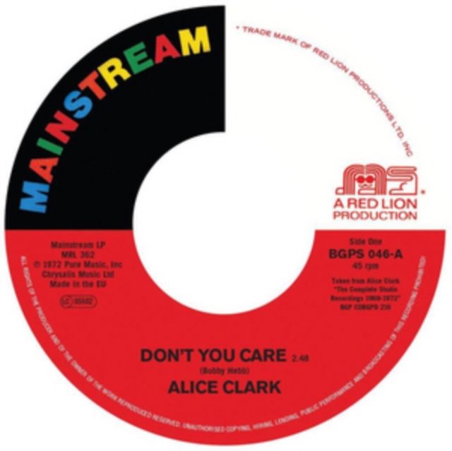 ALICE CLARK - DON'T YOU CARE: NEVER DID I STOP LOVING YOU - 7 inch Vinyl