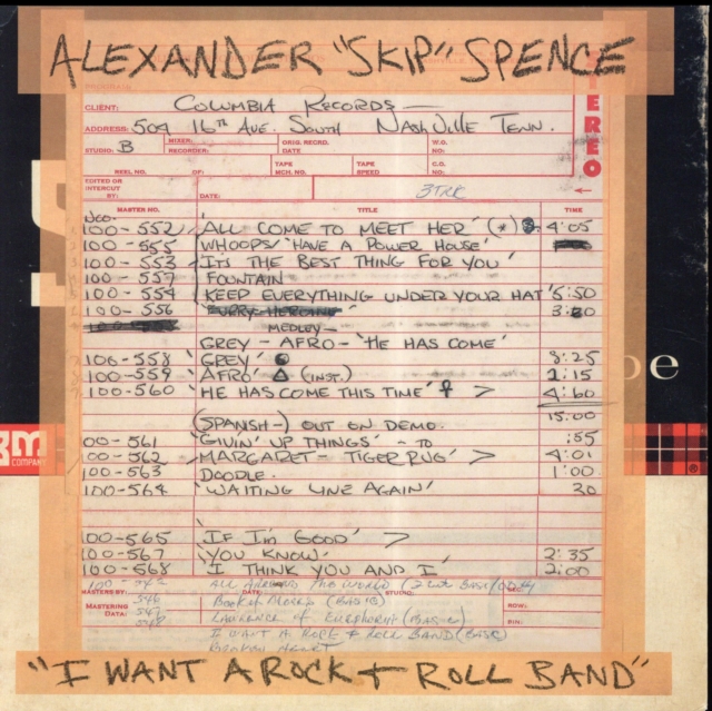 ALEXANDER SKIP SPENCE - I WANT A ROCK & ROLL BAND / I GOT A LOT TO SAY/MARY JANE (7 INCH) - 7 inch Vinyl