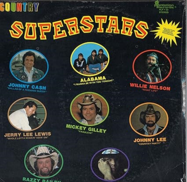 WILLIE; JOHNNY CASH; ALABAMA; DAVID ALLAN COE NELSON - COUNTRY SUPERSTARS - LP Vinyl