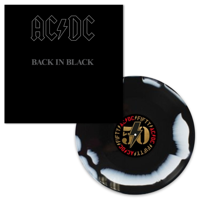 AC/DC - BACK IN BLACK (BLACK/WHITE BLEND VINYL) - LP Vinyl