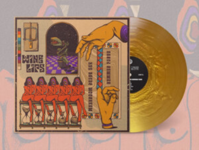 WINE LIPS - MUSHROOM DEATH SEX BUMMER PARTY (LEMON YELLOW W/ VIOLET SPLATTER - LP Vinyl