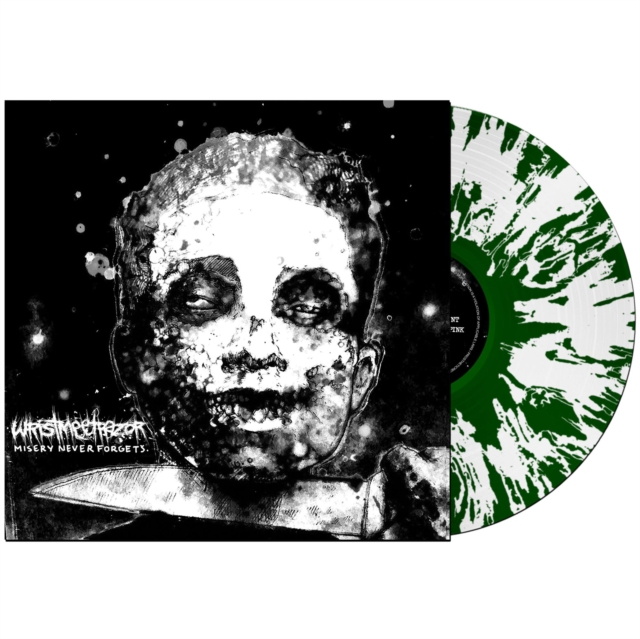 WRISTMEETRAZOR - MISERY NEVER FORGETS (BRIGHT WHITE W/ FERN GREEN STRIPES VINYL) - LP Vinyl