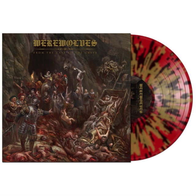 WEREWOLVES - FROM THE CAVE TO THE GRAVE (RED W/ GOLD & BLACK SPLATTER VINYL) - LP Vinyl