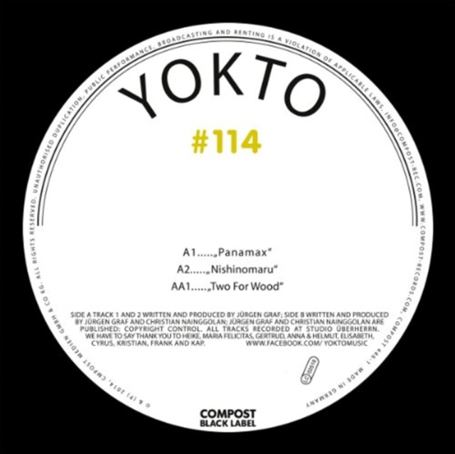 YOKTO - COMPOST BLACK LABEL 114 - 12 Inch vinyl