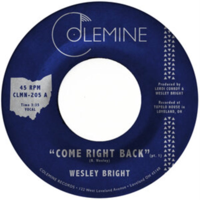WESLEY BRIGHT - COME RIGHT BACK (OPAQUE RED 7INCH) - 7 inch Vinyl