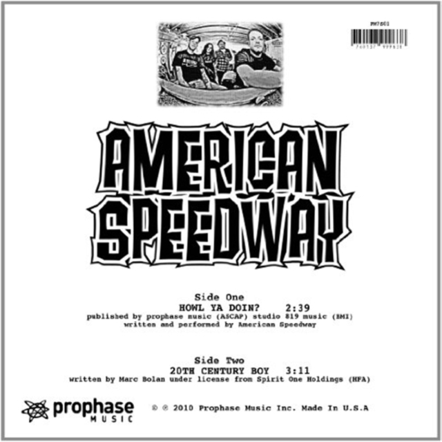AMERICAN SPEEDWAY - HOWL YA DOIN / 20TH CENTURY BOY - 7 inch Vinyl