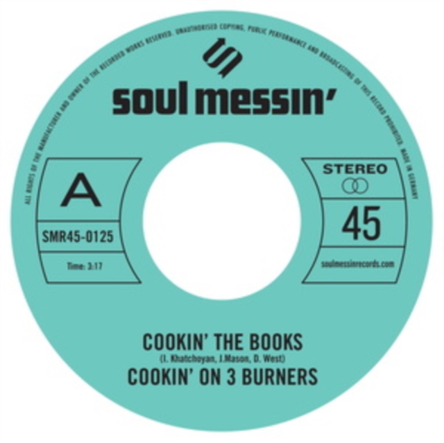(PRE-ORDER) COOKIN ON 3 BURNERS - COOKIN THE BOOKS B/W GIVE A LITTLE BIT MORE - 7 inch Vinyl