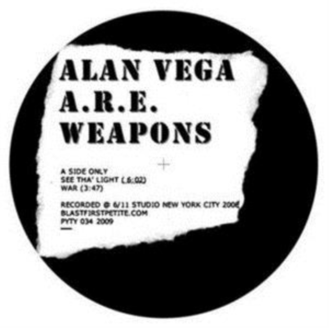 0823566490425-2.jpg ALAN VEGA WITH A.R.E. WEAPONS - SEE THA' LIGHT/WAR - 12 Inch vinyl