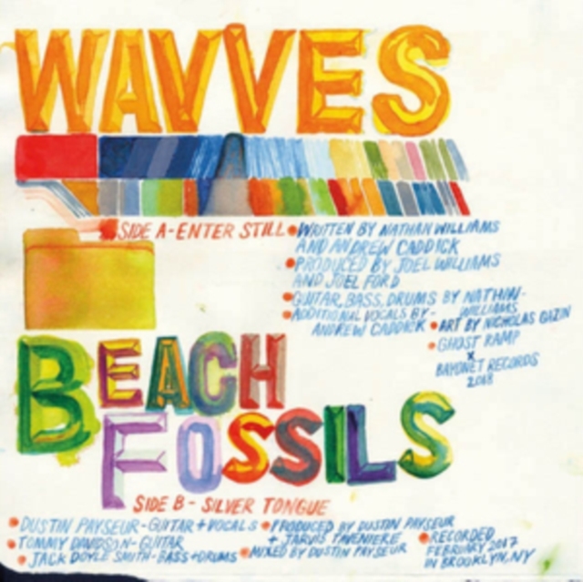 WAVVES X BEACH FOSSILS - ENTER STILL  B/W SILVER TONGUE (TRANSLUCENT RED VINYL) - 7 inch Vinyl