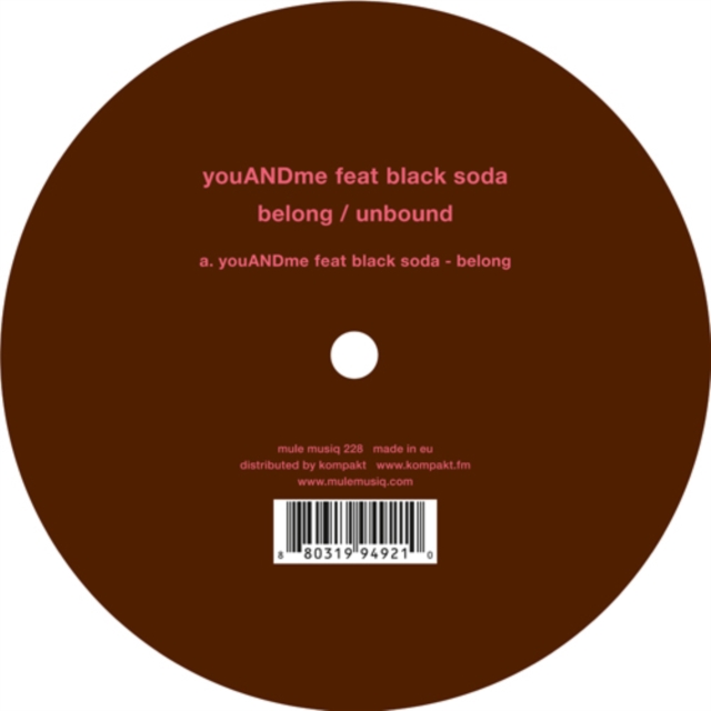 YOUANDME - BELONG/UNBOUND - 12 Inch vinyl
