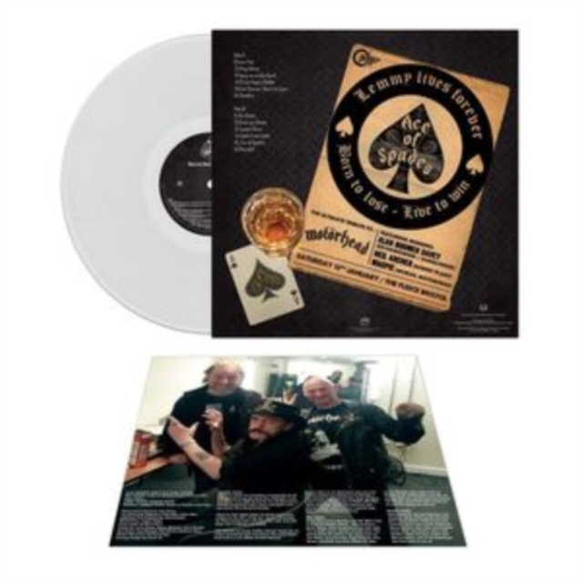 ACE OF SPADES - BORN TO BOOZE, LIVE TO SIN (CLEAR VINYL) - LP Vinyl