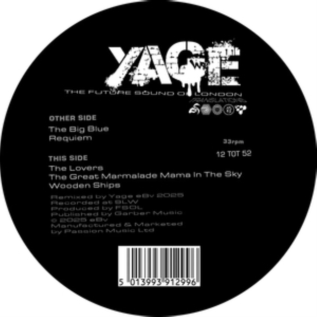 YAGE - FUTURE SOUND OF LONDON - 12 Inch vinyl
