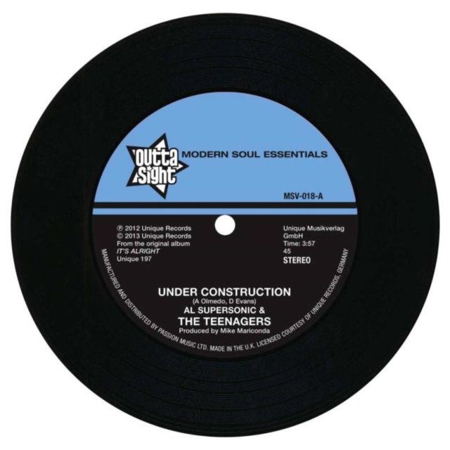AL SUPERSONIC & TEENAGERS - UNDER CONSTRUCTION / LOSER - 7 inch Vinyl