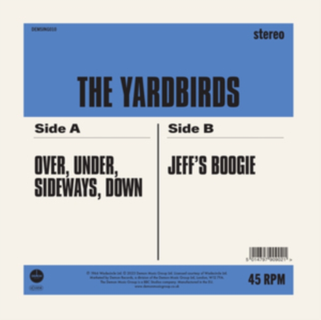 YARDBIRDS - OVER UNDER SIDEWAYS DOWN / JEFF’S BOOGIE - 7 inch Vinyl