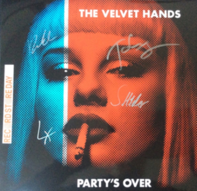 VELVET HANDS - PARTY'S OVER (BLUE VINYL SIGNED BY THE BAND) - LP Vinyl