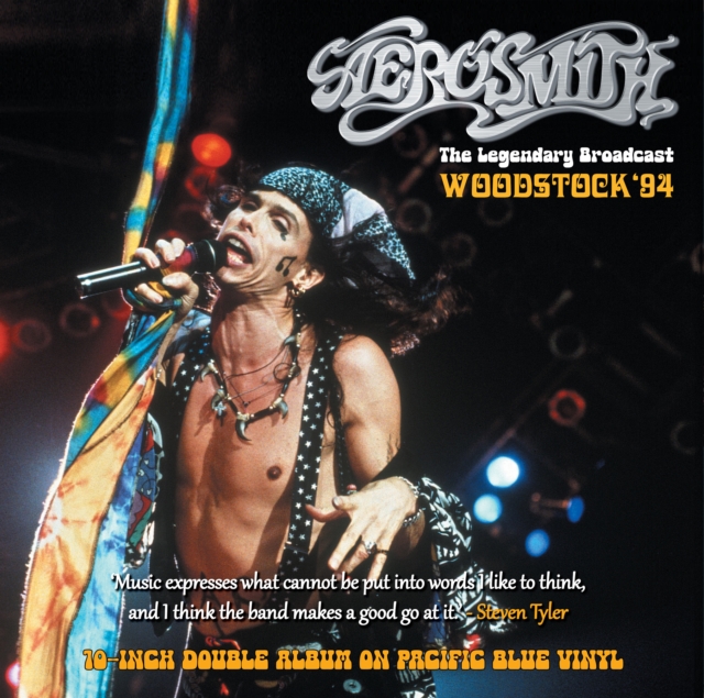 AEROSMITH - WOODSTOCK 94 (PACIFIC BLUE VINYL) - 10 Inch Vinyl