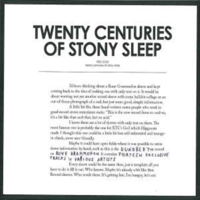 VARIOUS ARTISTS - TWENTY CENTURIES OF STONY SLEEP (2LP) - LP Vinyl