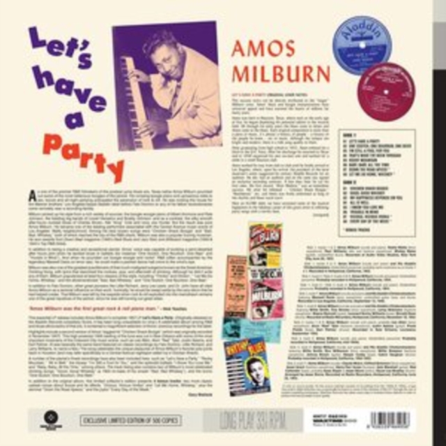 AMOS MILBURN - LET'S HAVE A PARTY (4 BONUS TRACKS/180G/DMM/COLLECTOR'S EDITION) - LP Vinyl