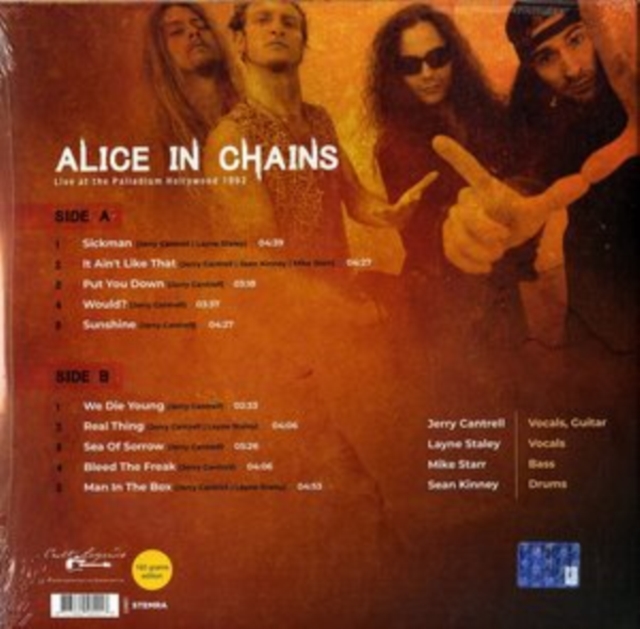 8717662580017-3.jpg ALICE IN CHAINS - BEST OF LIVE AT THE PALLADIUM HOLLYWOOD 1992 - LP Vinyl