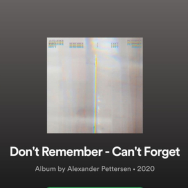 9008798306008.jpg ALEXANDER PETTERSEN - DON'T REMEMBER - CAN'T FORGET (LP/CD) - LP Vinyl