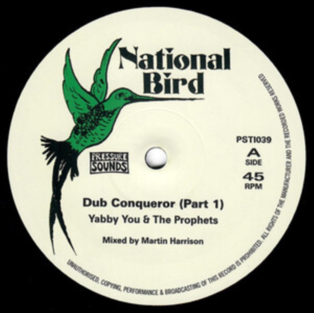 YABBY YOU & THE PROPHETS - DUB CONQUEROR (REMIXED BY PAOLO DUBFILES BALDINI & MARTIN HARRISO - 10 Inch Vinyl