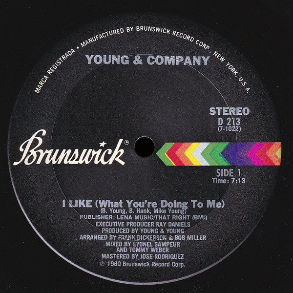 YOUNG & COMPANY - I LIKE (WHAT YOU'RE DOING TO ME) - 12 Inch vinyl