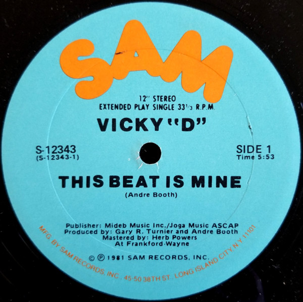 VICKY D - THIS BEAT IS MINE - 12 Inch vinyl