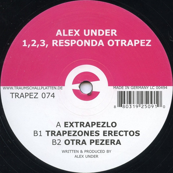 ALEX UNDER - 1,2,3 RESPONDA O TRAPEZ - 12 Inch vinyl
