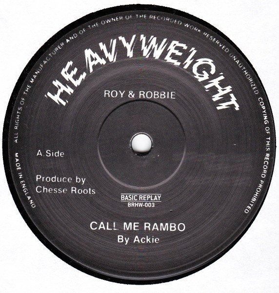 ACKIE & CHESSE ROOTS - CALL ME RAMBO & RAMBO GUN SALUTE - LP Vinyl