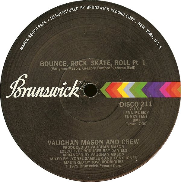 VAUGHAN MASON - BOUNCE. ROCK. SKATE. ROLL - 7 inch Vinyl