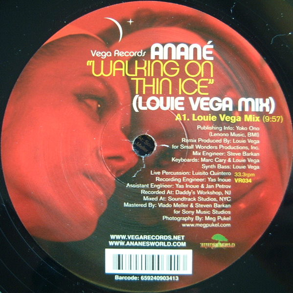 ANANE - WALKING ON THIN ICE (LOUIE VEGA MIX) - LP Vinyl