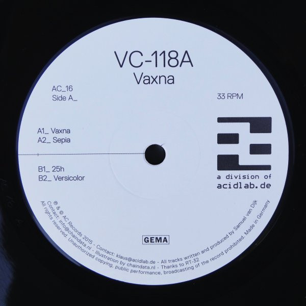 VC-118A - VAXNA - 12 Inch vinyl