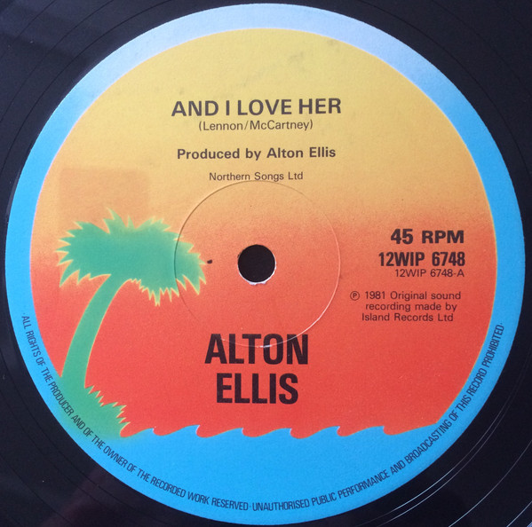 MC0xMDcxLmpwZWc.jpeg ALTON ELLIS - AND I LOVE HER - 7 inch Vinyl