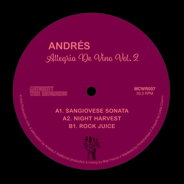 ANDRES - ALLEGRIA DE VINO VOL. 2 - 7 inch Vinyl