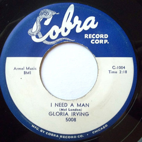 (PRE-ORDER) GLORIA IRVING - I NEED A MAN - 7 inch Vinyl