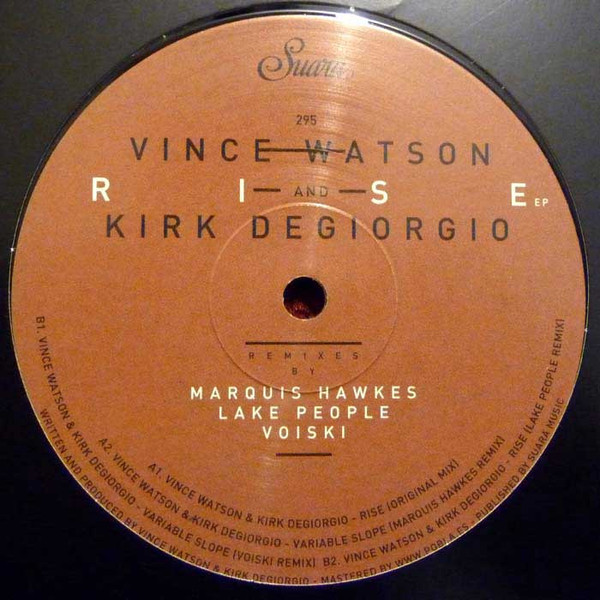 VINCE & KIRK DEGIORGIO WATSON - RISE EP - LP Vinyl