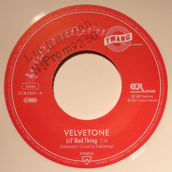 VELVETONE - LIL BAD THING / SEVEN - 7 inch Vinyl