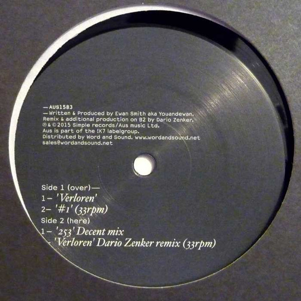 YOUANDEWAN - VERLOREN - 12 Inch vinyl
