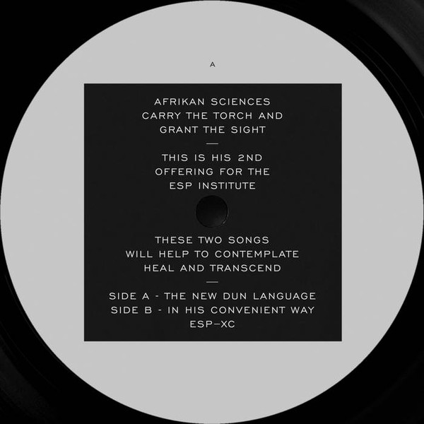 AFRIKAN SCIENCES - NEW DUN LANGUAGE / IN HIS CONVENIENT WAY - 12 Inch vinyl