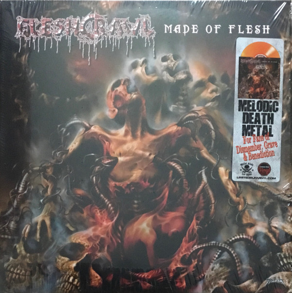 (PRE-ORDER) FLESHCRAWL - MADE OF FLESH (ORANGE VINYL) - LP Vinyl