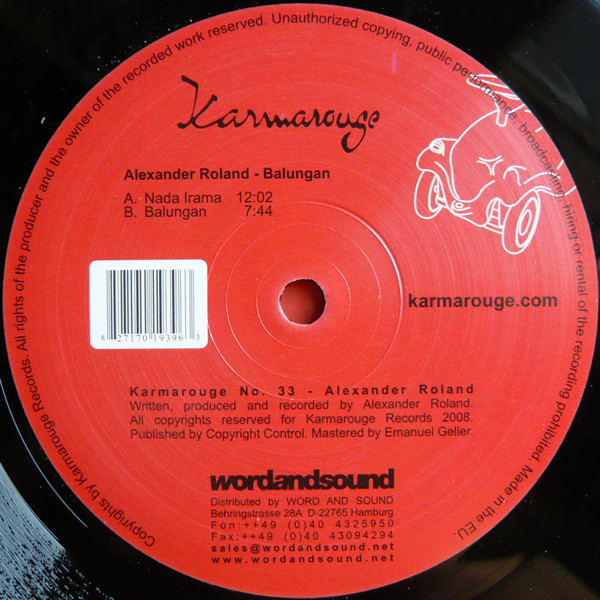 ALEXANDER ROLAND - BALUNGAN - 12 Inch vinyl
