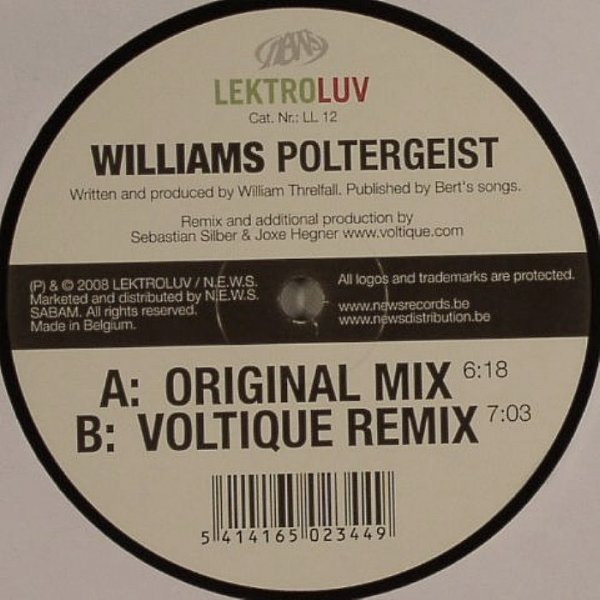 WILLIAMS - POLTERGEIST - 12 Inch vinyl