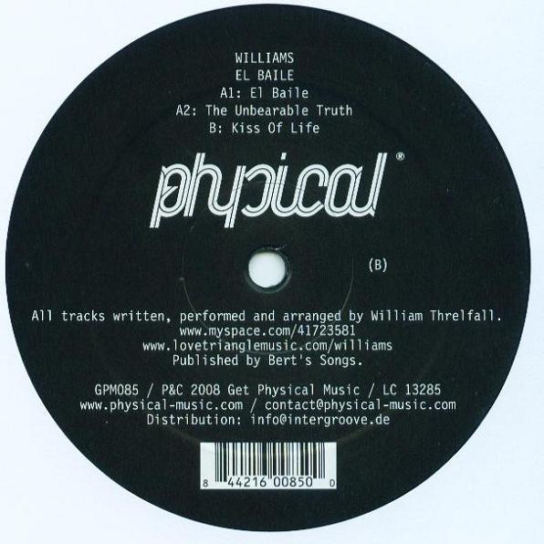 WILLIAMS - EL BAILE - 12 Inch vinyl