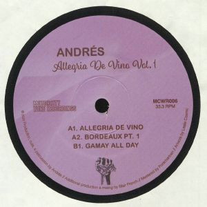 ANDRES - ALLEGRIA DE VINO VOL. 1 - 7 inch Vinyl