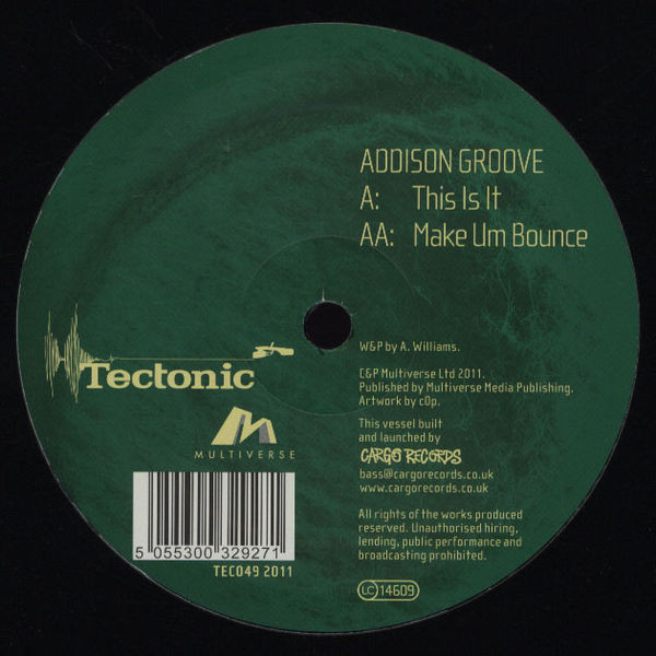 Ny5qcGVn-727.jpeg ADDISON GROOVE - THIS IS IT / MAKE UM BOUNCE - 12 Inch vinyl