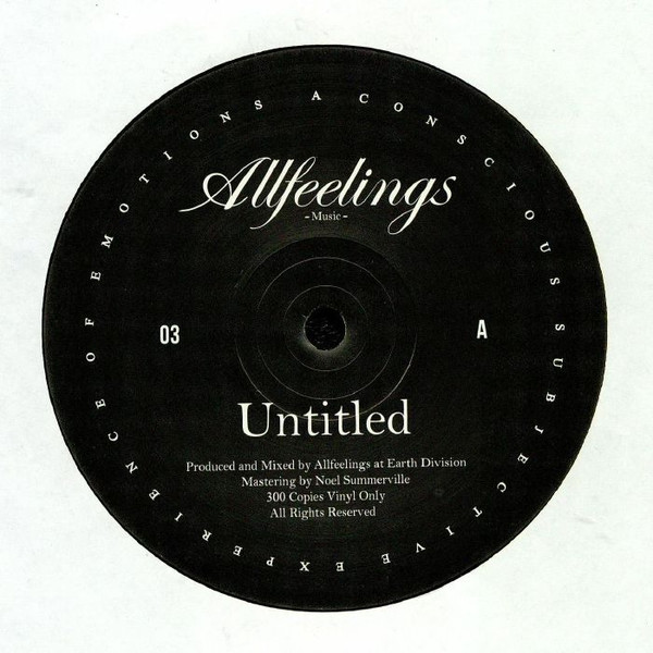 ALLFEELINGS - UNTITLED - LP Vinyl