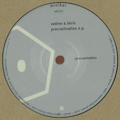 VEDREN & LEIRIS - PROCRASTINATION EP - 12 Inch vinyl