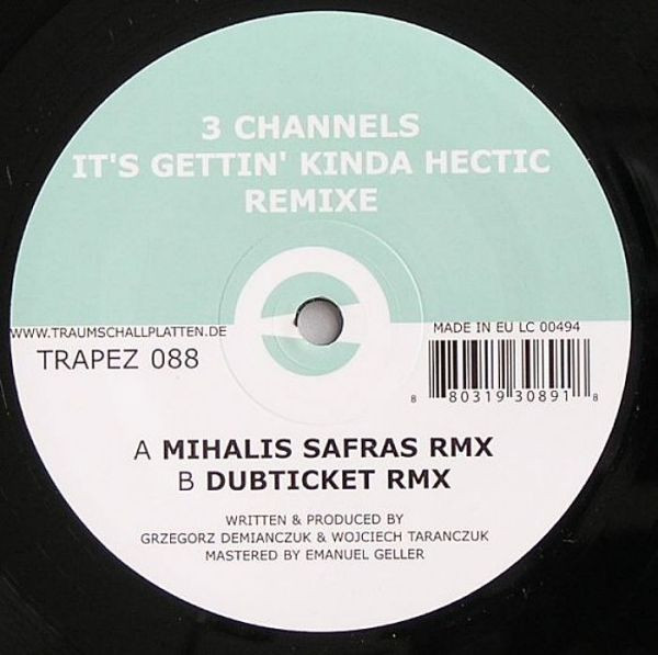 3 CHANNELS - IT'S GETTIN' KINDA HECTIC REMIXE - 12 Inch vinyl