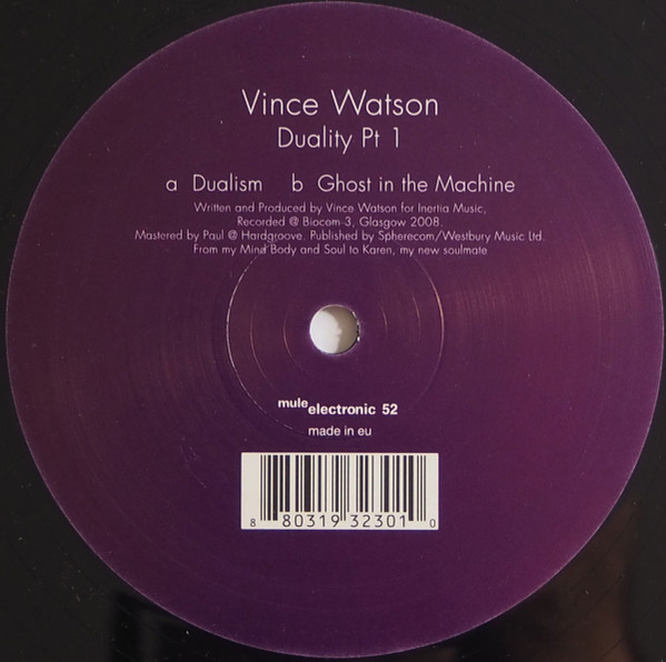 VINCE WATSON - DUALITY PT.1 - 12 Inch vinyl