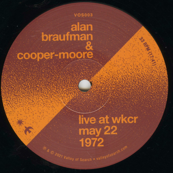 OTQtMzQwMi5qcGVn.jpeg ALAN & COOPER-MOORE BRAUFMAN - LIVE AT WKCR, MAY 22, 1972 - 12 Inch vinyl